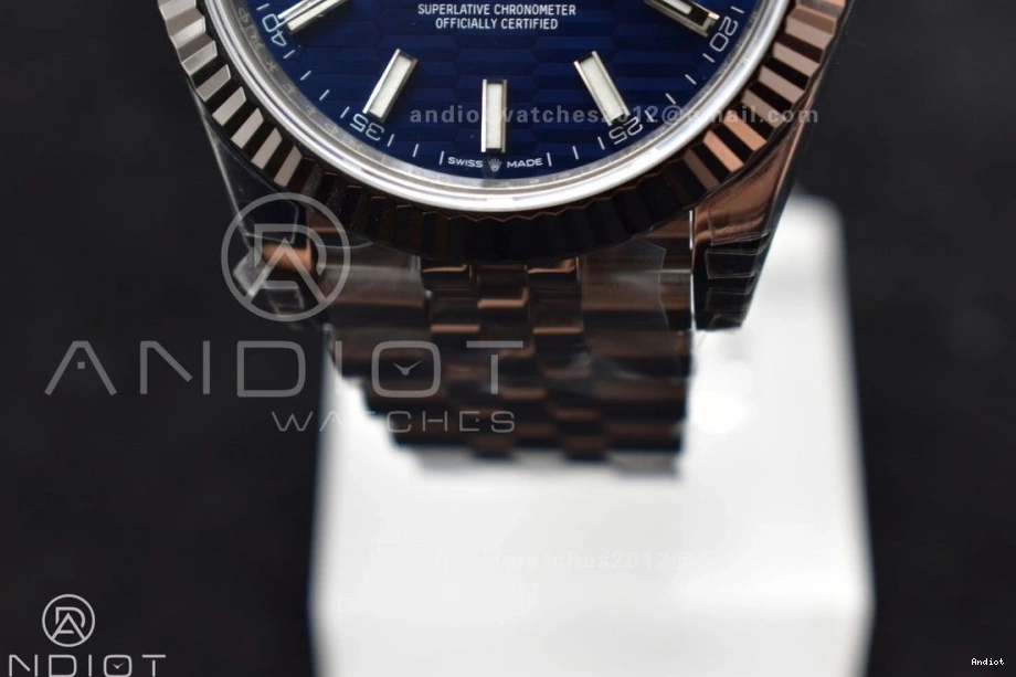 Blue VS3235 Jubilee Checked DateJust 126334 Best 1:1 Bracelet Dial SS on 41 VSF Edition 904L 0418